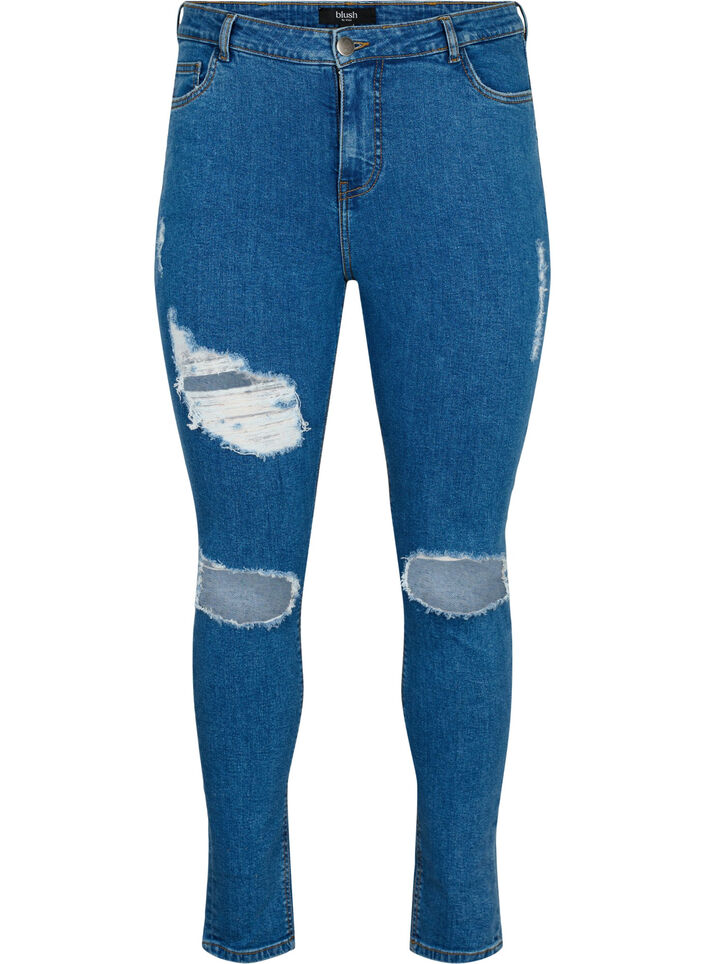 M'Chic Jeans Sz 2XL Blue High Waisted Built In Shapewear Wide Leg