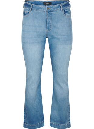 Zizzi Bootcut-Jeans mit Schlitz, Blue Denim, Packshot image number 0