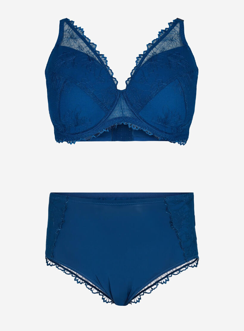 Zizzi Blaues Unterwäsche-Set, , Model, 1