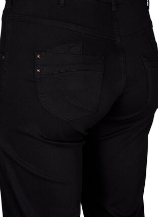Zizzi Regular Fit Gemma Jeans mit hoher Taille, Black, Packshot image number 3
