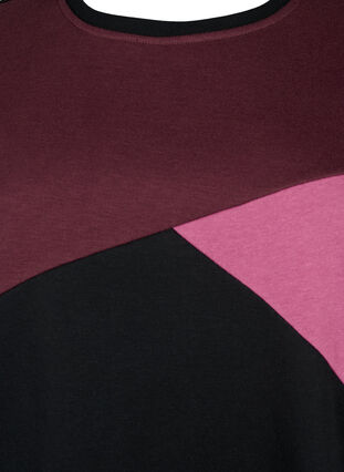 Zizzi Langer Pullover mit Farbblock-Muster, Fudge Color B. , Packshot image number 2