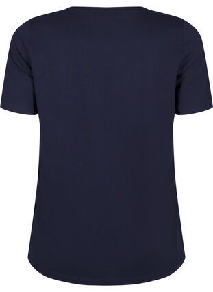 Zizzi FLASH - T-Shirt mit Motiv, Navy B. Silver Faith, Packshot image number 1