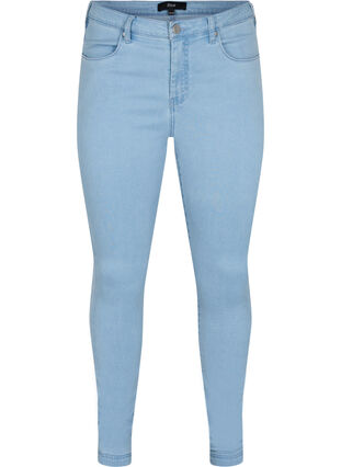 Zizzi Super Slim Amy Jeans mit hoher Taille, Ex Lt Blue, Packshot image number 0