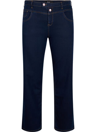 Zizzi Regular Fit Gemma Jeans mit hoher Taille, Blue denim, Packshot image number 0