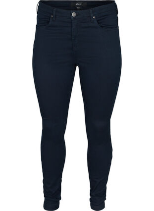 Zizzi Super Slim Amy Jeans mit hoher Taille, Unwashed, Packshot image number 0