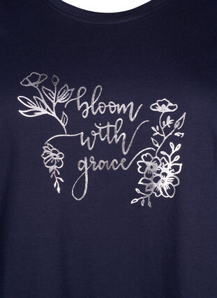 Zizzi FLASH - T-Shirt mit Motiv, Navy Blazer Bloom, Packshot image number 2