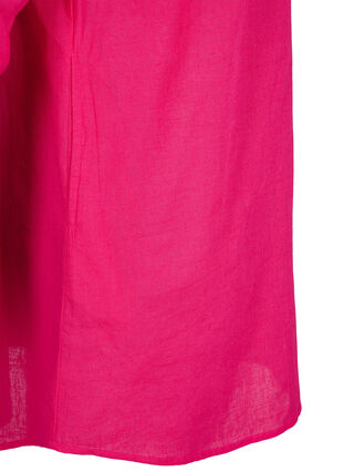 Zizzi Tunika mit Kapuze aus Baumwolle und Leinen, Bright Rose, Packshot image number 3