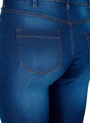 Zizzi Hoch taillierte Amy Capri Jeans mit Super Slim Fit, Blue Denim, Packshot image number 3