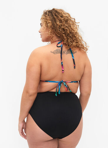 Zizzi Bikini-Hose mit hoher Taille, Black, Model image number 1