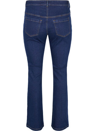 Zizzi Ellen Bootcut-Jeans mit hoher Taille., Unwashed, Packshot image number 1