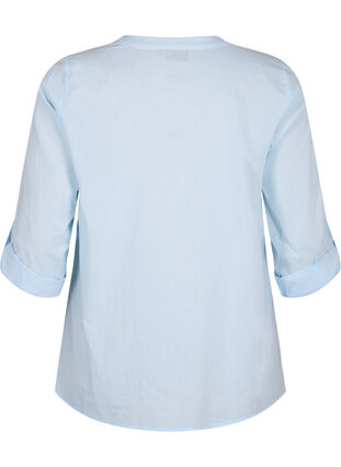 Zizzi FLASH - Shirt mit Häkeldetail, Cashmere Blue, Packshot image number 1