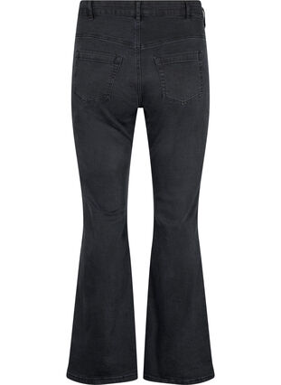 Zizzi Ellen Bootcut-Jeans mit hoher Taille., Grey Denim, Packshot image number 1