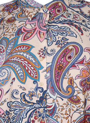 Zizzi Viskose-Tunika mit Paisley-Print und 3/4-Ärmeln, Sand Do. Paisley AOP, Packshot image number 2