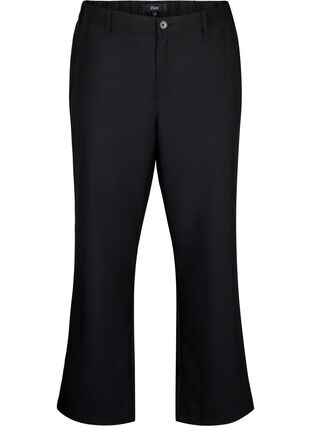 Zizzi Gerade geschnittene Hose mit hoher Taille, Black, Packshot image number 0