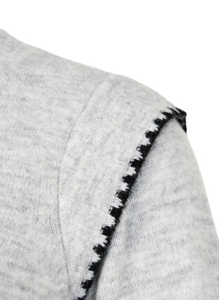 Zizzi  Strickbluse mit Kontrastnähten, LGM Black Edges, Packshot image number 3