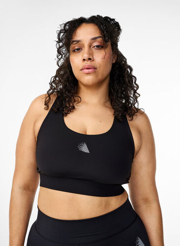 Zizzi Racerback-Sport-BH, Black, Model image number 0