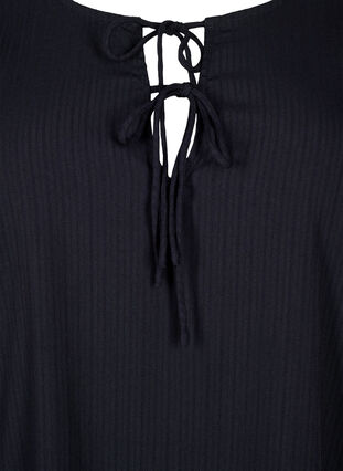 Tunika aus Viskose mit Bindebändern, Black, Packshot image number 2