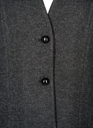 Zizzi Taillierter Blazer, Dark Grey Melange, Packshot image number 2