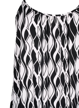Zizzi Trägerkleid aus Viskose mit Print, Black Swirl AOP, Packshot image number 2