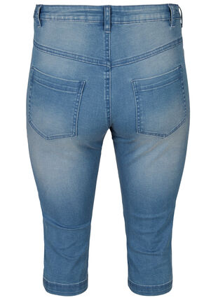 Zizzi Hoch taillierte Amy Capri Jeans mit Super Slim Fit, Light Blue Denim, Packshot image number 1
