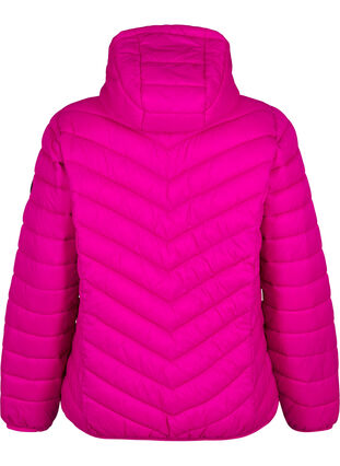 Zizzi Leichte Jacke mit Kapuze, Fuchsia Red, Packshot image number 1