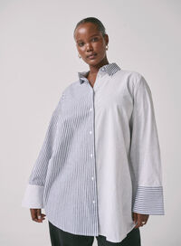 Langärmeliges Shirt mit Streifen, , Model