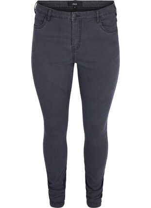 Zizzi Hochtaillierte Super Slim Amy Jeans, Grey Denim, Packshot image number 0