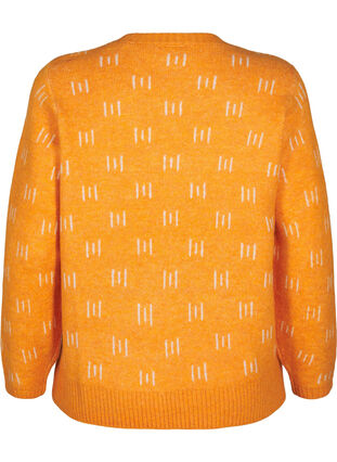 Zizzi Gemusterter Pullover, Yam Birch Comb, Packshot image number 1