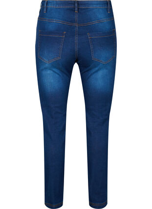 Zizzi Slim Fit Emily Jeans mit normaler Taillenhöhe, Blue Denim, Packshot image number 1