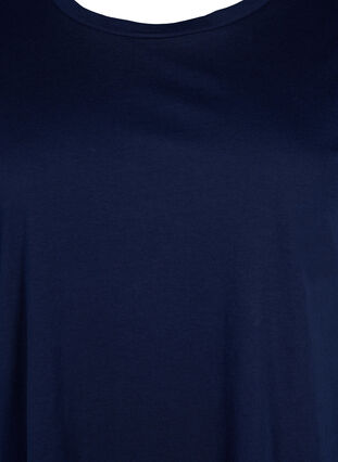 Zizzi Kurzärmeliges T-Shirt aus einer Baumwollmischung, Navy Blazer, Packshot image number 2