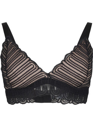 Zizzi Bralette mit Spitze und weicher Polsterung, Black, Packshot image number 0