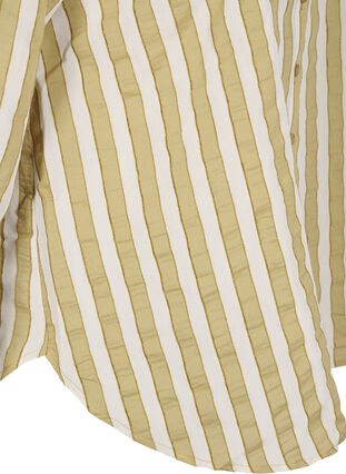 Zizzi Lockeres Shirt mit Streifen, Thyme w. Sand Stripe, Packshot image number 3