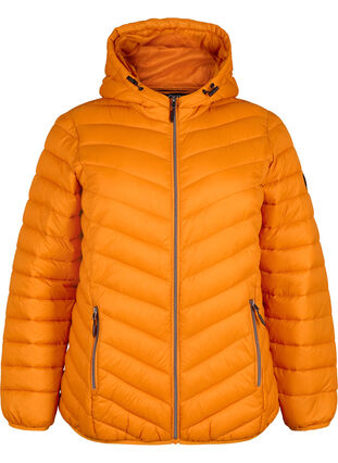 Zizzi Leichte Jacke mit Kapuze, Marmelade, Packshot image number 0