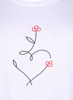 Zizzi FLASH - T-Shirt mit Motiv, Bright White Heart, Packshot image number 2
