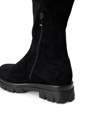 Zizzi Extra-Weite - Stiefelette aus Wildlederimitat, Black, Packshot image number 4