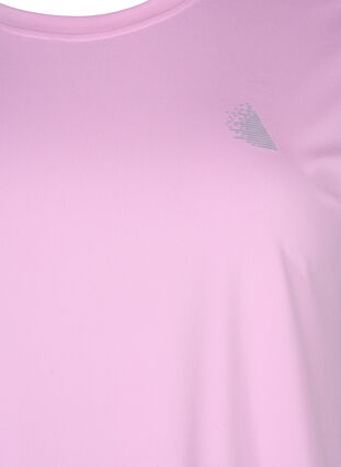 Zizzi Kurzarm Trainingsshirt, Pastel Lavender, Packshot image number 2
