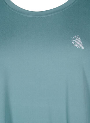 Zizzi Kurzarm Trainingsshirt, North Atlantic, Packshot image number 2