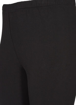 Zizzi Gefütterte Baumwollleggings., Black, Packshot image number 3