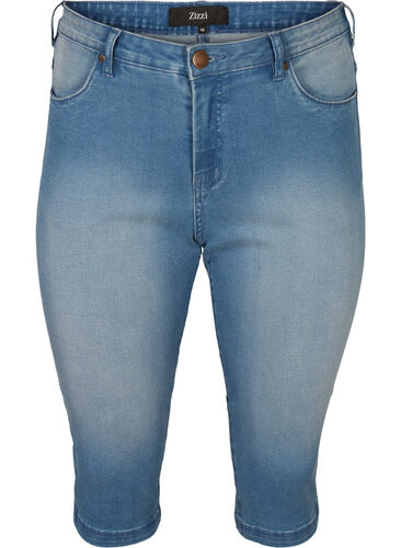 Zizzi Slim Fit Emily Capri Jeans, Light blue denim, Packshot image number 0