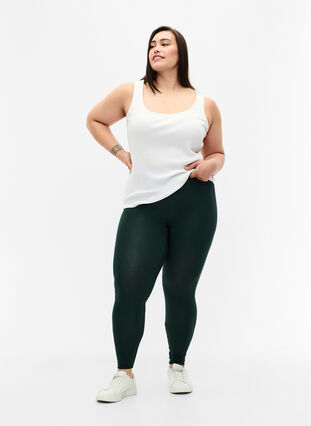 Zizzi Basic-Leggings aus Viskose, Scarab, Model image number 2