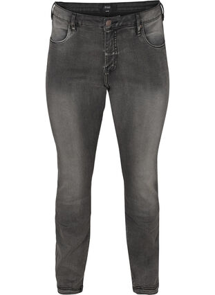 Zizzi Schmale Passform Emily Jeans mit normaler Taille, Dark Grey Denim, Packshot image number 0