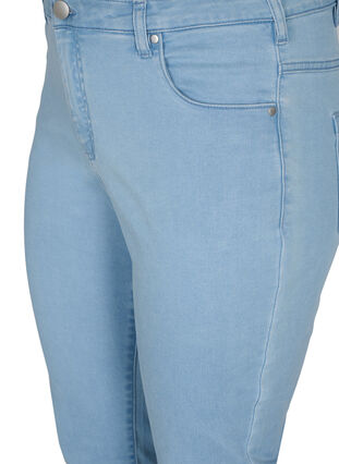 Zizzi Slim Fit Emily Jeans mit normaler Taillenhöhe, Ex Lt Blue, Packshot image number 2