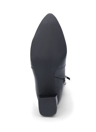 Zizzi Extra-Weite - Knöchenstiefel aus Leder mit Absatz, Black, Packshot image number 5