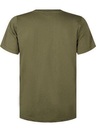 Zizzi FLASH - T-Shirt mit Motiv, Olive Night Flower, Packshot image number 1