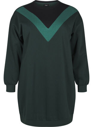 Zizzi Langes Sweatshirt mit Farbblock, Scarab Color Block, Packshot image number 0