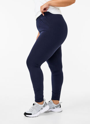 Zizzi Gefütterte Baumwollleggings., Night Sky, Model image number 2