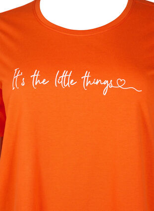 Zizzi FLASH - T-Shirt mit Motiv, Orange.com, Packshot image number 2