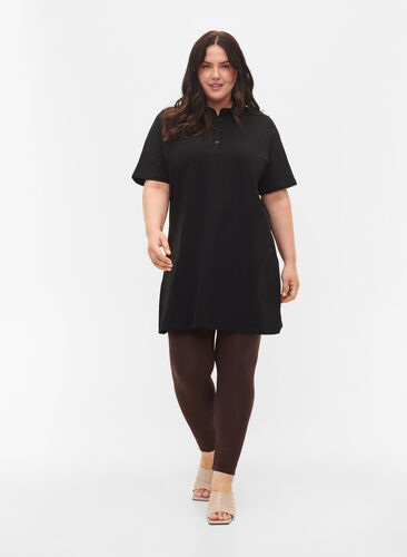 Zizzi Basic-Leggings aus Viskose, Coffee Bean, Model image number 0