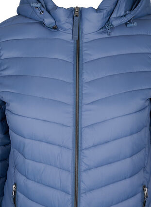 Zizzi Leichte Jacke mit Taschen und abnehmbarer Kapuze, Bering Sea, Packshot image number 2