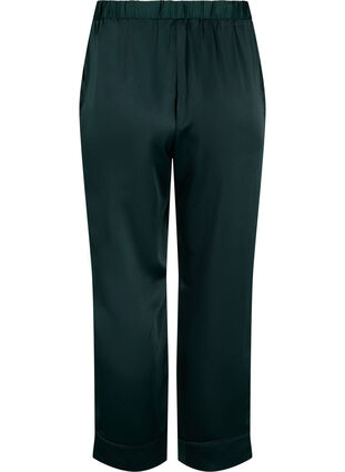 Zizzi Pyjama-Hose aus Satin mit elastischem Bund, Scarab, Packshot image number 1